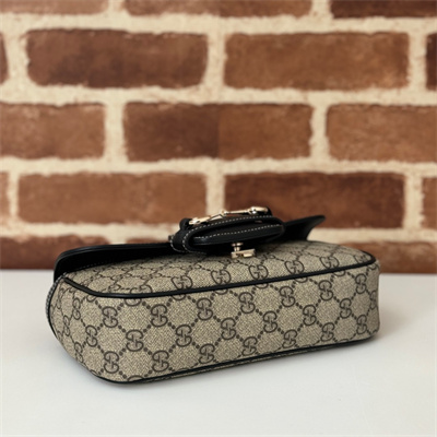 Gu.cci Horsebit 1955 Soft small top handle bag GG Canvas 815206