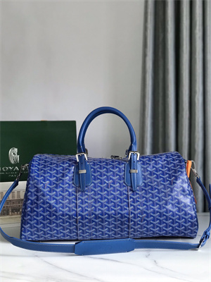 Goyard Boston 45 Bag In Goyardine Canvas & Cervon Calfskin