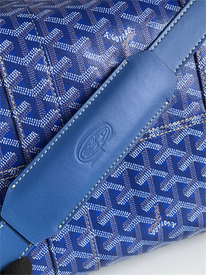 Goyard Boston 45 Bag In Goyardine Canvas & Cervon Calfskin