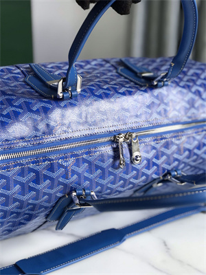 Goyard Boston 45 Bag In Goyardine Canvas & Cervon Calfskin