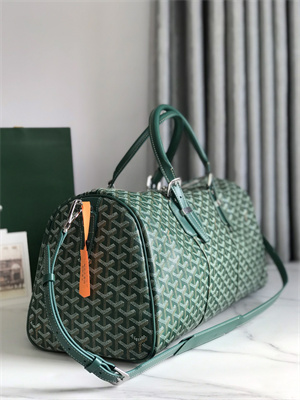 Goyard Boston 45 Bag In Goyardine Canvas & Cervon Calfskin