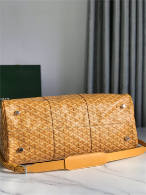 Goyard Boston 45 Bag In Goyardine Canvas & Cervon Calfskin