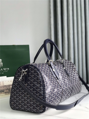 Goyard Boston 45 Bag In Goyardine Canvas & Cervon Calfskin
