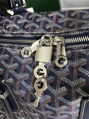 Goyard Boston 45 Bag In Goyardine Canvas & Cervon Calfskin