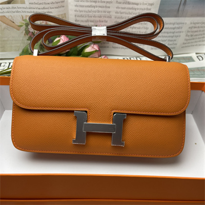 Constance Elan Epsom Leather  Gold/Silver Tone Hardware Orange Color HS(With Mirror)