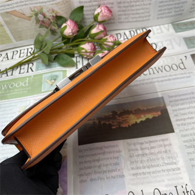 Constance Elan Epsom Leather  Gold/Silver Tone Hardware Orange Color HS(With Mirror)