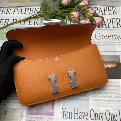 Constance Elan Epsom Leather  Gold/Silver Tone Hardware Orange Color HS(With Mirror)