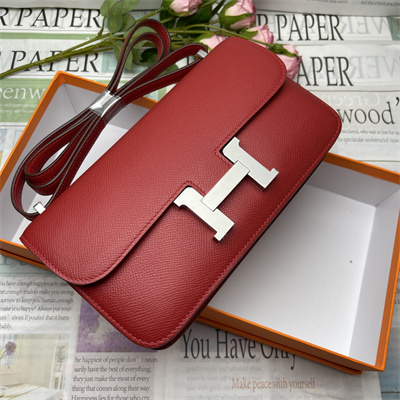 Constance Elan Epsom Leather  Gold/Silver Tone Hardware Red Color HS(With Mirror)