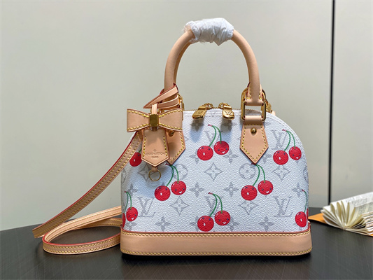 L.V X TM Alma BB Bag Monogram cherry coated canvas M14234