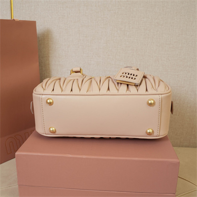 MiuMiu Arcadie matelassé nappa leather Top handle bag Pale Pink Color