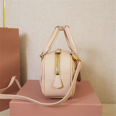 MiuMiu Arcadie matelassé nappa leather Top handle bag Pale Pink Color