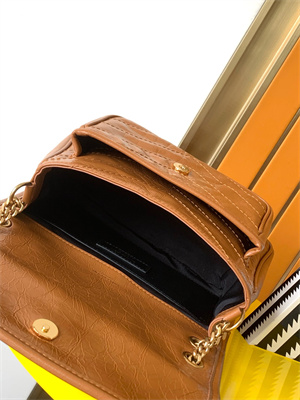 Y.S.L NIKI BABY In Vintage Leather Brown Color