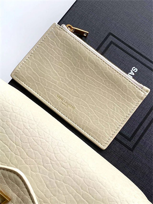 Y.S.L CASSANDRE Envelope Messenger In Grained Lambskin Cream