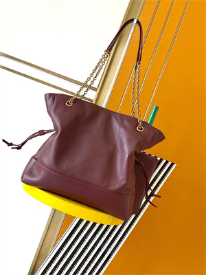 Y.S.L Jamie Shopping Bag In Lambskin Bordeaux Color