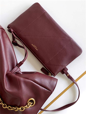Y.S.L Jamie Shopping Bag In Lambskin Bordeaux Color