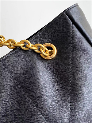 Y.S.L Jamie Shopping Bag Small In Lambskin Black Color