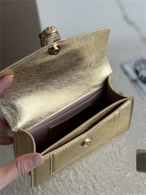 BVLGARI Serpenti Forever Mini top handle bag Calfskin Leather Gold Color 293666