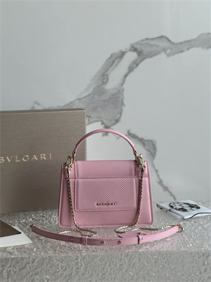 BVLGARI Serpenti Forever Mini top handle bag Calfskin Leather Pink Color 293666