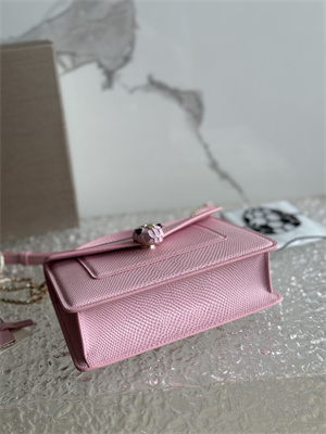 BVLGARI Serpenti Forever Mini top handle bag Calfskin Leather Pink Color 293666