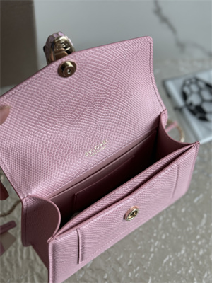 BVLGARI Serpenti Forever Mini top handle bag Calfskin Leather Pink Color 293666