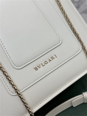 BVLGARI Serpenti Forever Mini top handle bag Calfskin Leather White Color 38329