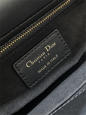 CD Small Lady Di.or My ABCDior Bag Black Tweed with White Cannage Motif Gold Tone Metal