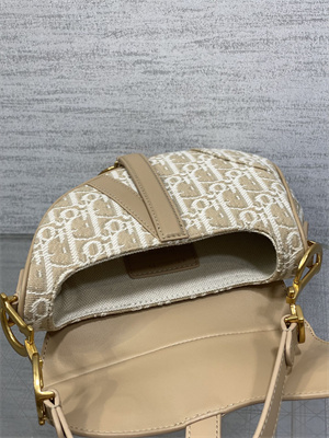 CD Mini Saddle Bag Oblique Jacquard & Smooth Calfskin Nature Color