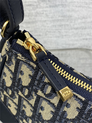 CD 30 Montaigne Wanderlust Mini Bag Blue Dior Oblique Jacquard and Smooth Calfskin