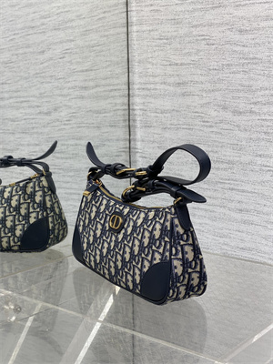 CD 30 Montaigne Wanderlust Mini Bag Blue Dior Oblique Jacquard and Smooth Calfskin