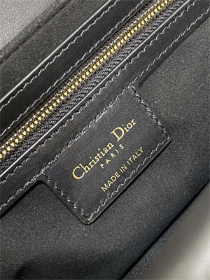 CD Small Jolie Top Handle Bag Black Tweed with White Cannage Motif