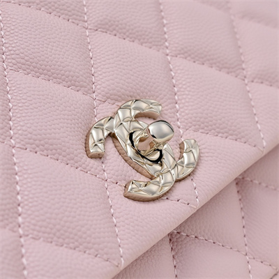 Chanel 25s Top Handle Bag Gold Tone Metal Pink AS5554