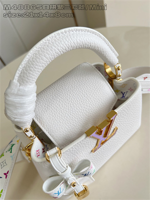 L.V X TM Capucines Mini Bag Taurillon Leather White M48865