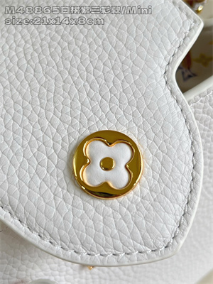 L.V X TM Capucines Mini Bag Taurillon Leather White M48865