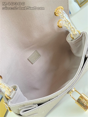 LV Anytime Flap Bag Monogram Empreinte leather Tourterelle M14973