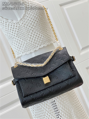 LV Anytime Flap Bag Monogram Empreinte leather Black M14604