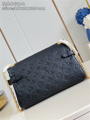 LV Anytime Flap Bag Monogram Empreinte leather Black M14604
