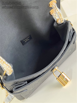 LV Anytime Flap Bag Monogram Empreinte leather Black M14604