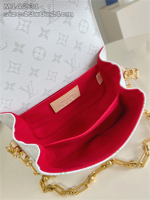 L.V X TM Pochette Métis East West Monogram Cherry Coated Canvas M14231