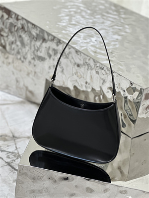 Prada Cleo Brushed Leather Shoulder Bag Black 1BC499