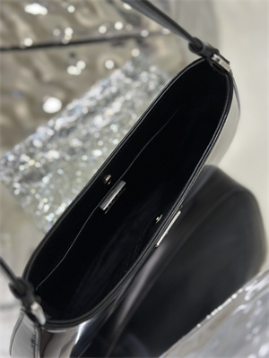 Prada Cleo Brushed Leather Shoulder Bag Black 1BC499
