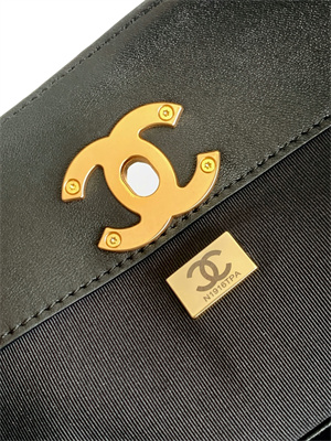 Chanel Small Shopping Bag Suede Calfskin, Shiny Lambskin & Gold-Tone Metal Grey & Black AS5634