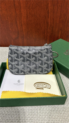 Goyard Key Pouch coin purse Goyardine Canvas & Chevroches Calfskin Grey