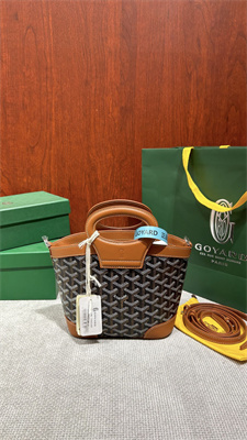 Goyard Beluga Mini Bag Goyardine Canvas & Chevroches Calfskin Black &Tan