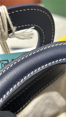 Goyard Beluga Mini Bag Goyardine Canvas & Chevroches Calfskin Navy Blue