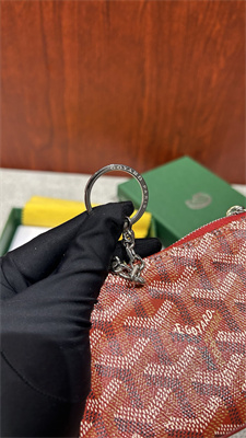 Goyard Key Pouch coin purse Goyardine Canvas & Chevroches Calfskin Red