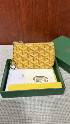 Goyard Key Pouch coin purse Goyardine Canvas & Chevroches Calfskin Yellow