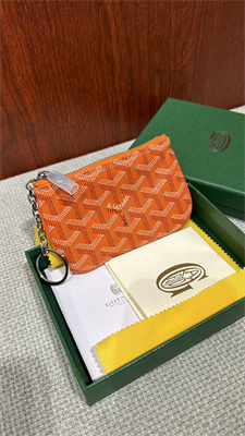 Goyard Key Pouch coin purse Goyardine Canvas & Chevroches Calfskin Orange