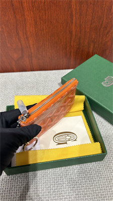 Goyard Key Pouch coin purse Goyardine Canvas & Chevroches Calfskin Orange