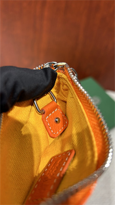 Goyard Key Pouch coin purse Goyardine Canvas & Chevroches Calfskin Orange