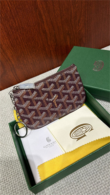 Goyard Key Pouch coin purse Goyardine Canvas & Chevroches Calfskin Burgundy